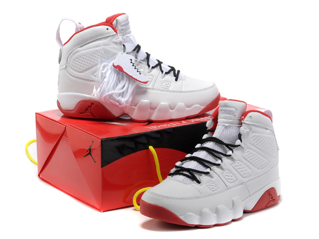 Air Jordan 9 Mens Shoes White/Red Online